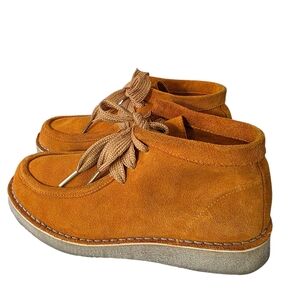 Free People Women's Ankle Boots in Rich Orange Suede